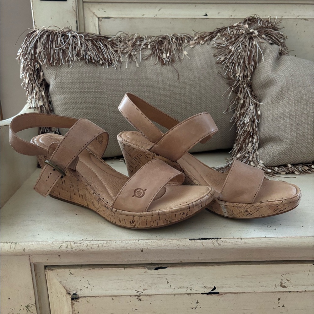 Wedge heels by Born. Size 11. Only worn 2 or 3 times. Excellent condition.